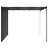 Garden Gazebo with Side Curtain 3x3x2.25 m Anthracite
