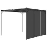 Garden Gazebo with Side Curtain 3x3x2.25 m Anthracite - Top-Down View