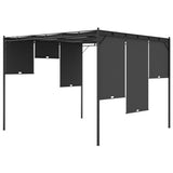 Garden Gazebo with Side Curtain 3x3x2.25 m Anthracite - 45-Degree Angle
