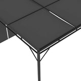 Garden Gazebo with Side Curtain 3x3x2.25 m Anthracite - Close-Up Angle
