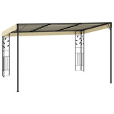 Wall-mounted Gazebo 4x3x2.5 m Cream - Side View
