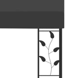 Wall-mounted Gazebo 6x3x2.5 m Anthracite - 45-Degree Angle