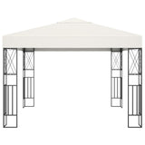 Gazebo 3x3 m Cream Fabric