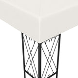 Gazebo 3x3 m Cream Fabric - Side View