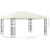 Gazebo 3x4 m Cream Fabric - Rear View