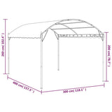 Gazebo Fabric Cream - Rear View