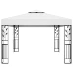 Gazebo with Double Roof 3x4 m White