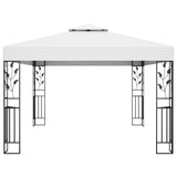 Gazebo with Double Roof 3x4 m White - Front View