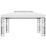 Gazebo with Double Roof 3x4 m White - Side View