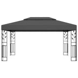 Gazebo with Double Roof 3x4m Anthracite - Front View