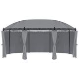 Gazebo with Curtains 520x349x255 cm Anthracite