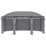 Gazebo with Curtains 520x349x255 cm Anthracite - Front View