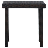Garden Tea Table Brown 40x40x40 cm Poly Rattan