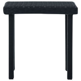 Garden Tea Table Black 40x40x40 cm Poly Rattan - Front View