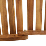 Sun Lounger with Cushion Solid Acacia Wood Dark Grey