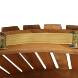 Sun Lounger with Cushion Solid Acacia Wood Dark Grey - Extra Image