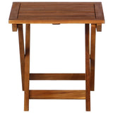 Sunlounger with Table Solid Acacia Wood Brown - Extra Image