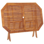 Folding Garden Table 135x85x75 cm Solid Acacia Wood