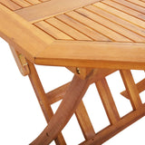 Folding Garden Table 135x85x75 cm Solid Acacia Wood - Rear View