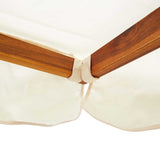 Garden Swing Bench with Canopy Solid Acacia Wood - Rear View