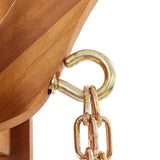 Garden Swing Bench with Canopy Solid Acacia Wood - Close-Up Angle