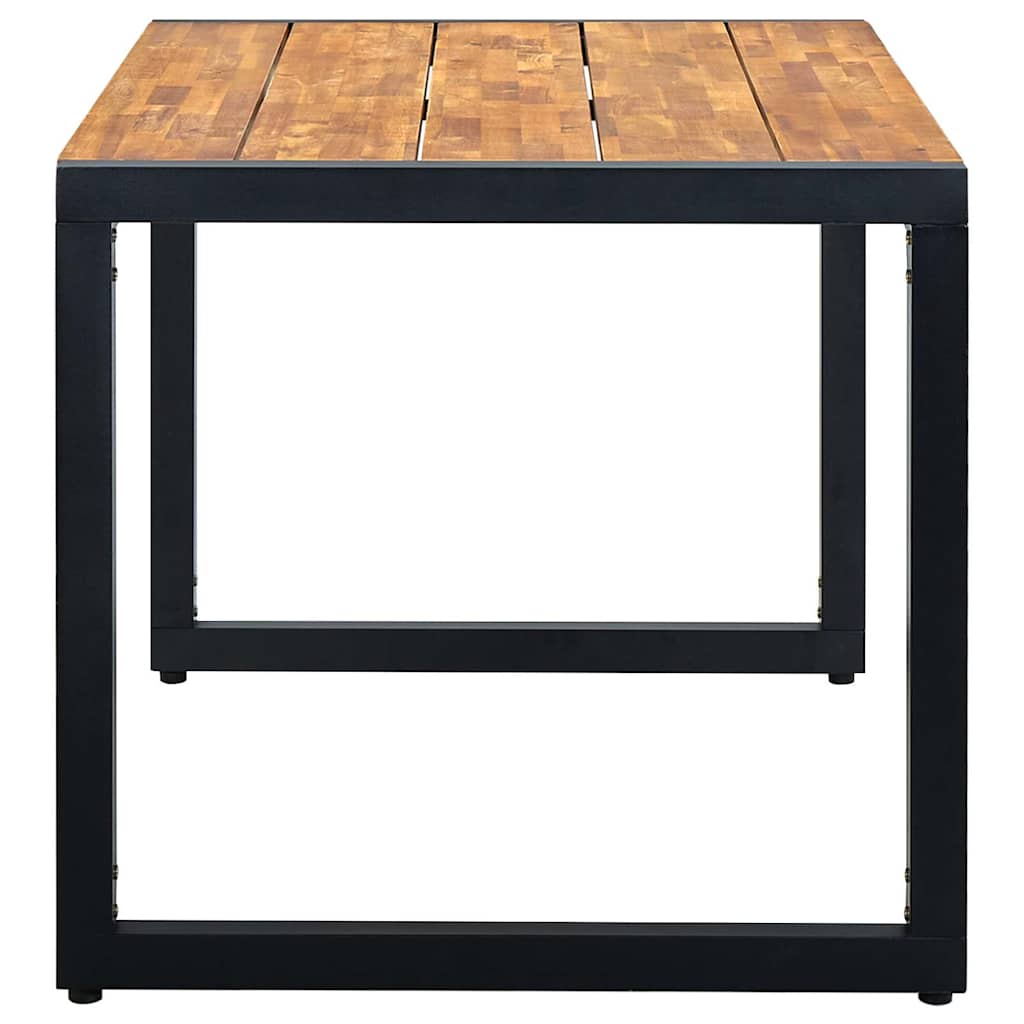 Garden Table with U-shaped Legs 140x80x75 cm Solid Acacia Wood