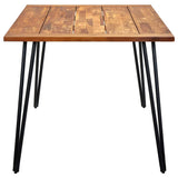 Garden Table with Hairpin Legs 180x90x75 cm Solid Acacia Wood - Side View