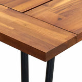 Garden Table with Hairpin Legs 180x90x75 cm Solid Acacia Wood - 45-Degree Angle