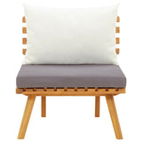 Garden Chair with Cushions Solid Acacia Wood - Side View