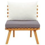 Garden Chair with Cushions Solid Acacia Wood - Top-Down View