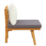 Garden Chair with Cushions Solid Acacia Wood - 45-Degree Angle