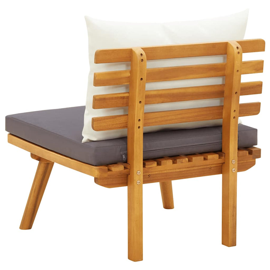 Garden Chair with Cushions Solid Acacia Wood