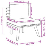 Garden Chair with Cushions Solid Acacia Wood - Extra Image