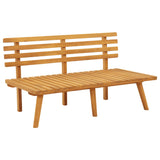 Garden Bench with Cushions 115 cm Solid Acacia Wood - Rear View