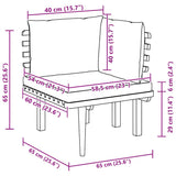 Garden Corner Sofa with Cushions Solid Acacia Wood - Extra Image