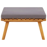 Garden Footstool with Cushion 60x60x29 cm Solid Acacia Wood - Top-Down View