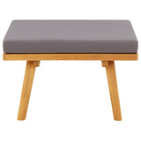 Garden Footstool with Cushion 60x60x29 cm Solid Acacia Wood - 45-Degree Angle