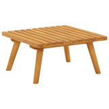 Garden Footstool with Cushion 60x60x29 cm Solid Acacia Wood - Rear View