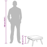 Garden Footstool with Cushion 60x60x29 cm Solid Acacia Wood - Extra Image