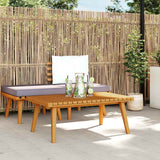 Garden Coffee Table 90x55x35 cm Solid Acacia Wood - Side View