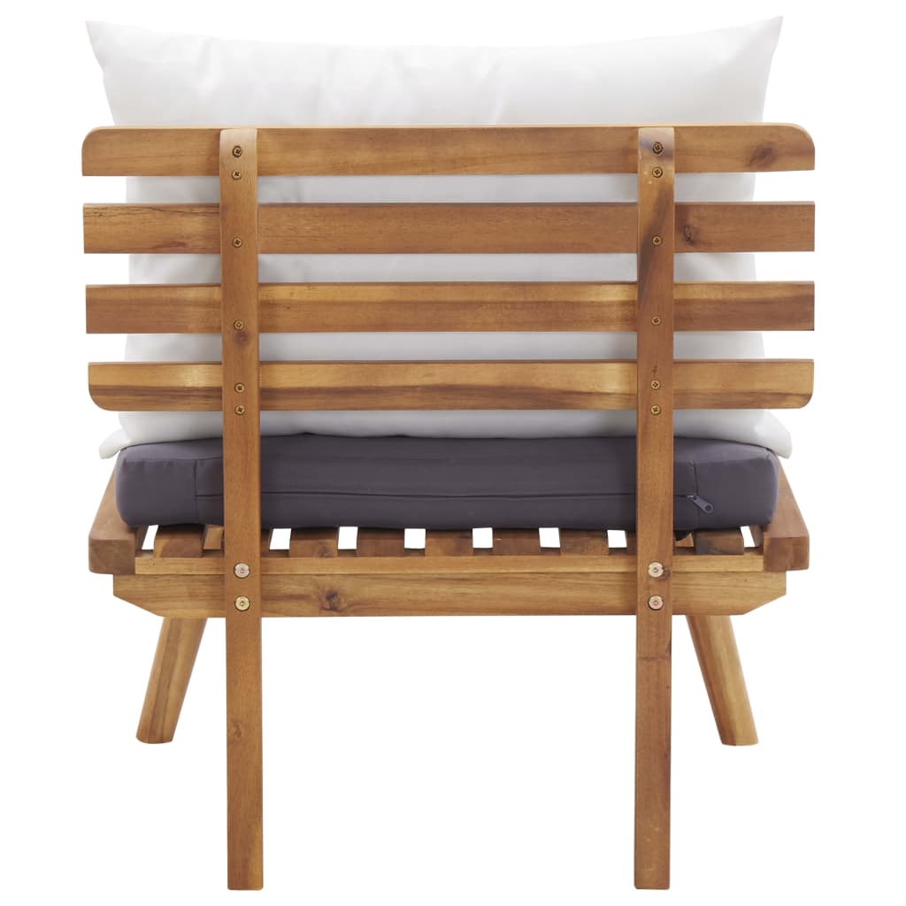 4 Piece Garden Lounge Set with Cushions Solid Acacia Wood