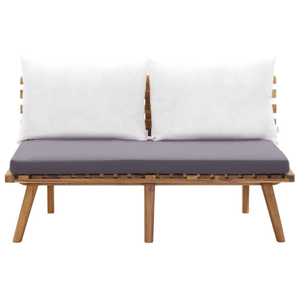 4 Piece Garden Lounge Set with Cushions Solid Acacia Wood