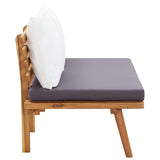 4 Piece Garden Lounge Set with Cushions Solid Acacia Wood - Close-Up Angle