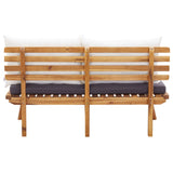 4 Piece Garden Lounge Set with Cushions Solid Acacia Wood - Low Angle