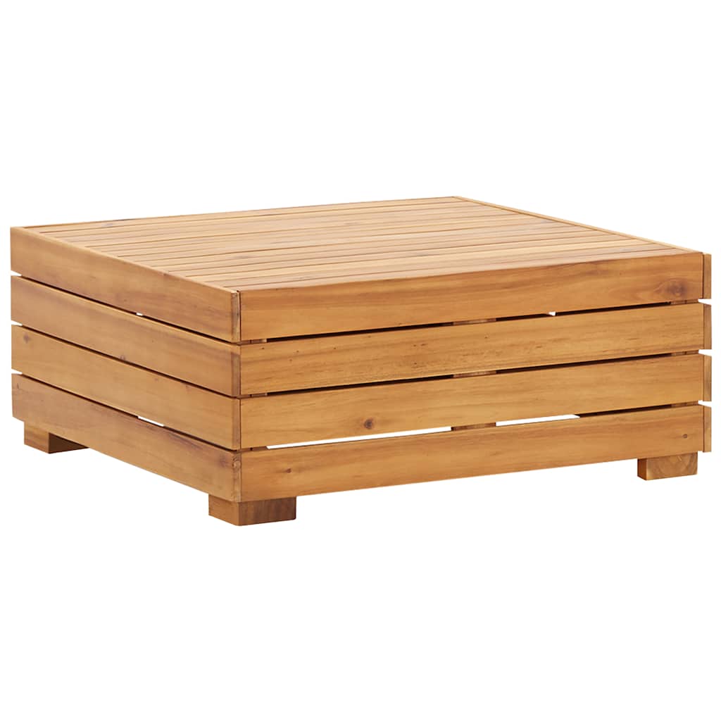 8 Piece Garden Lounge Set with Cushions Acacia Wood Cream White