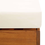 5 Piece Garden Lounge Set with Cushions Acacia Wood Cream White - Extra Image