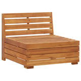 Sectional Middle Sofa 1 pc with Cushions Solid Acacia Wood - Top-Down View