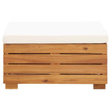 Sectional Footrest 1 pc with Cushion Solid Acacia Wood