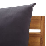 Sectional Corner Sofa 1 pc with Cushions Solid Acacia Wood - Low Angle
