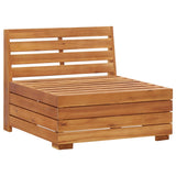 Sectional Middle Sofa 1 pc with Cushions Solid Acacia Wood